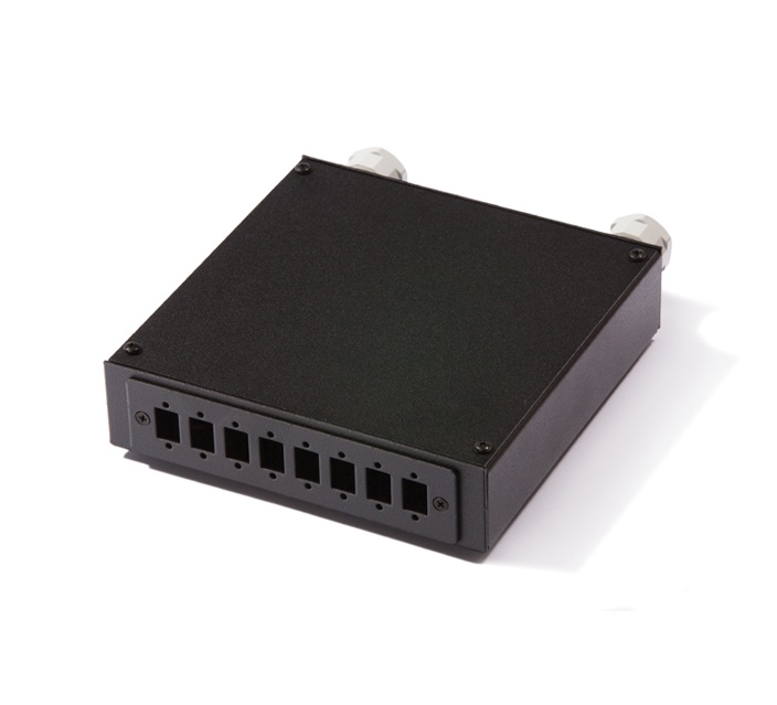 Distribučný box pre 8 x SC-SC, LC-LC Duplex alebo LSH-LSH adaptéry, neosadený